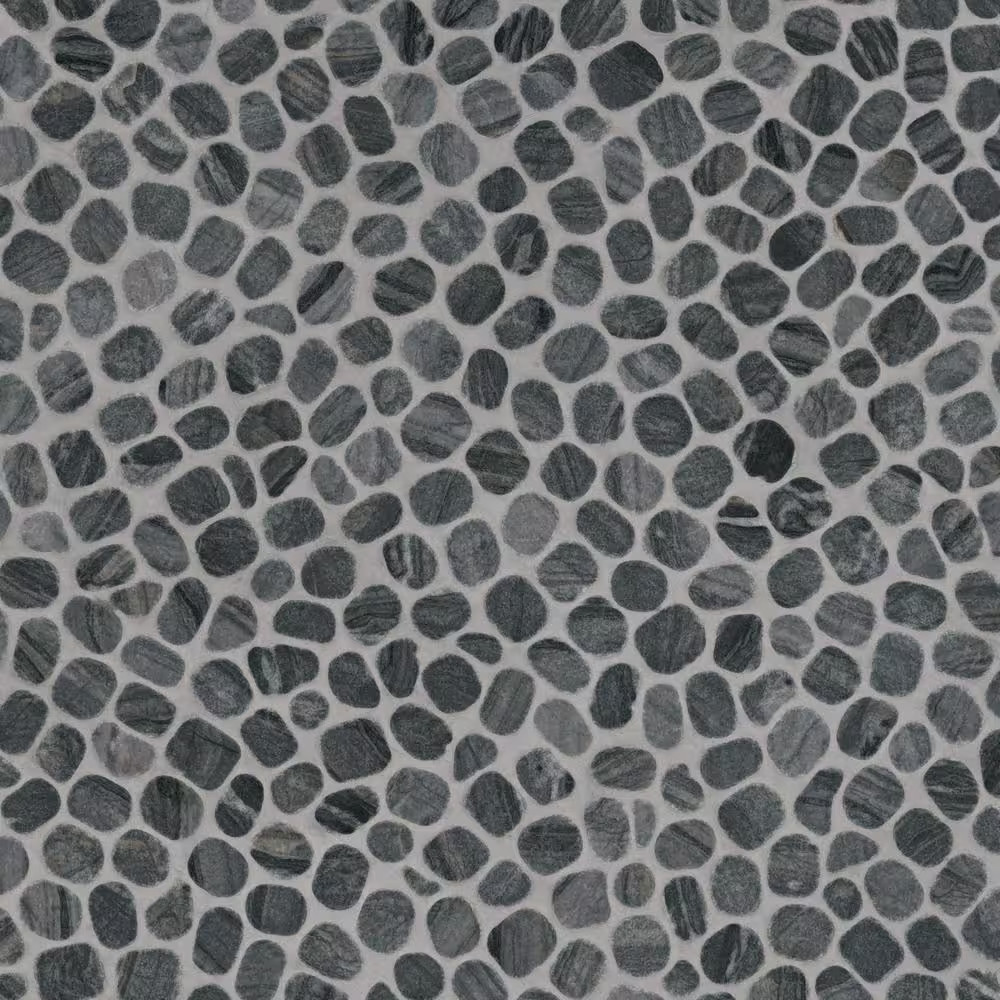 Henley Pebble 12 In. X 12 In. X 10Mm Tumbled Marble Mosaic Floor and Wall Tile (