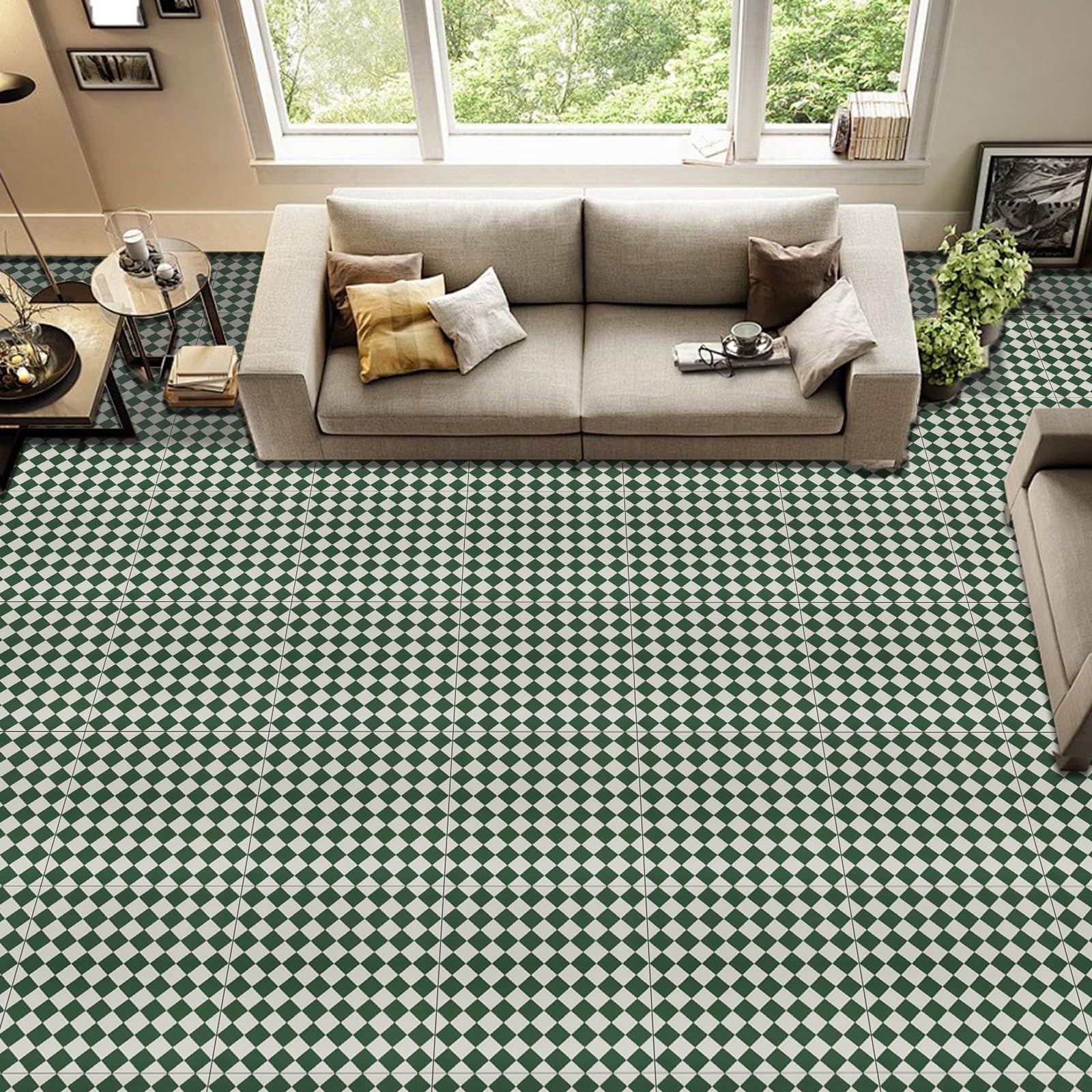 Peel and Stick Floor Tile: 20pc 11.8 * 11.8in Self-Adhesive Waterproof Vinyl …