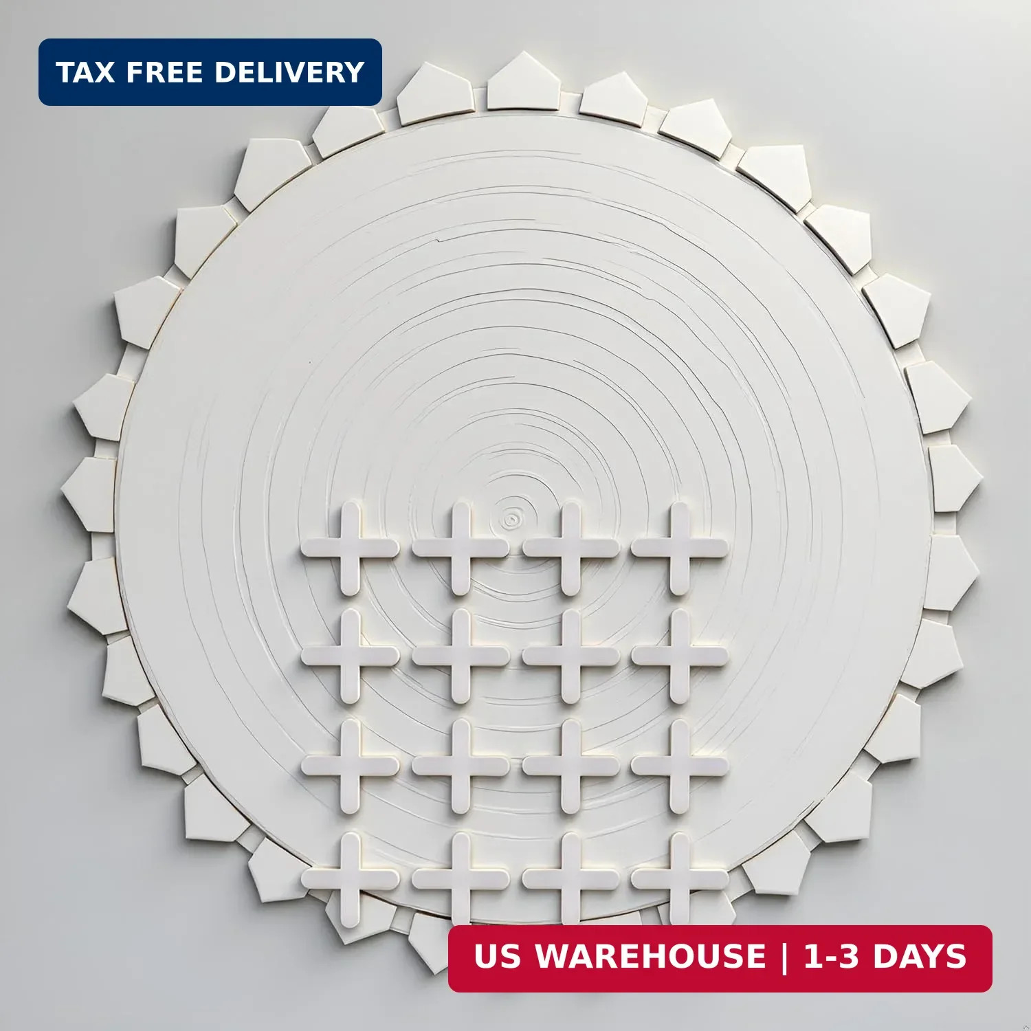 500 Pcs White Tile Levelers – Spacers for Ceramic Tile & Stone Installation (2.5