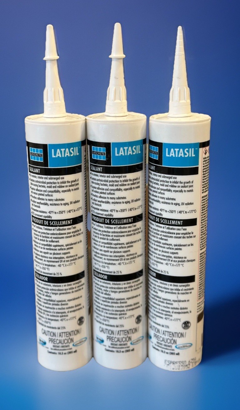 3 Tubes of Laticrete Latasil Silicone Caulk Sealant ESPRESSO #6259 – EXP 06/2022
