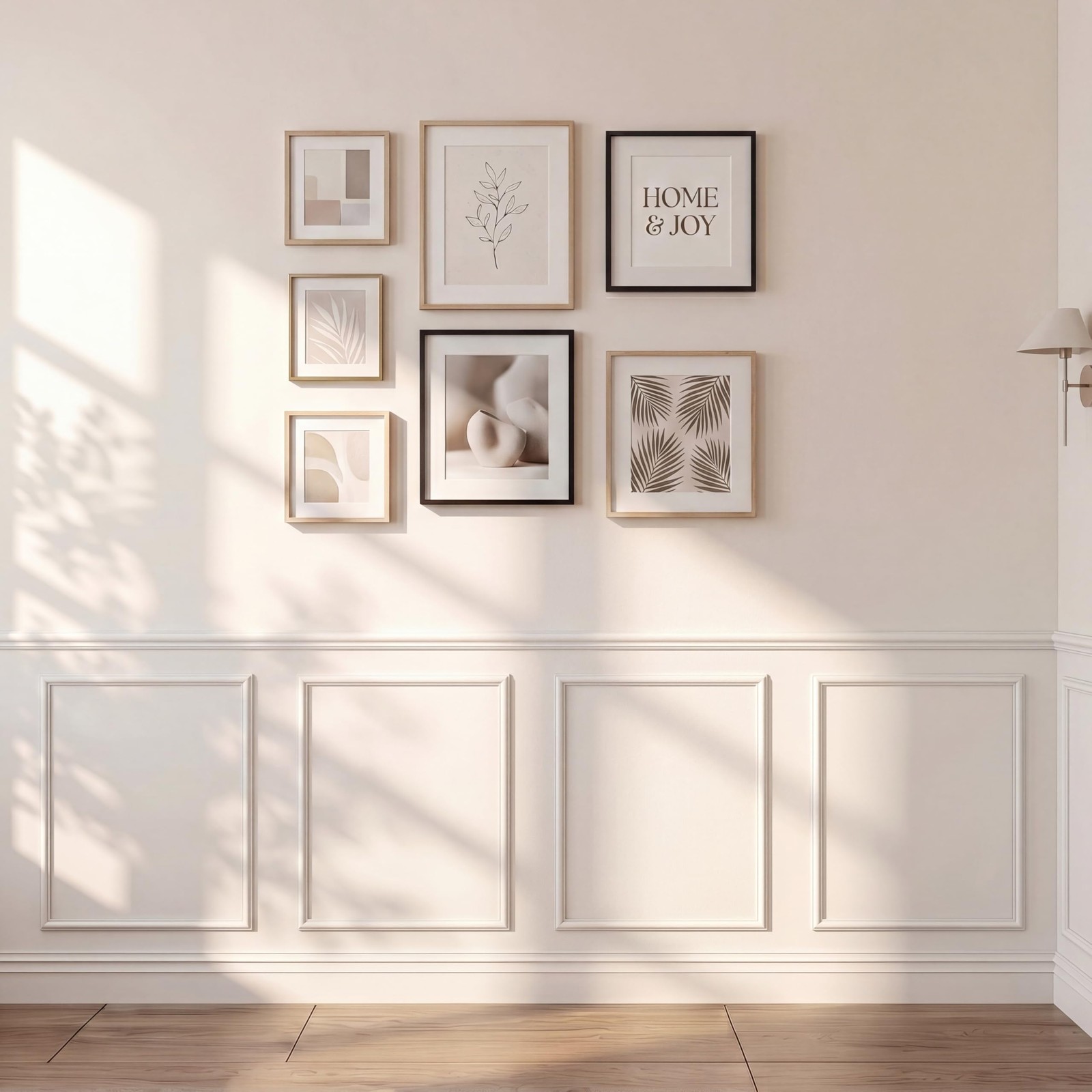 Pre-Cut 3 Set Peel and Stick Wall Molding Trim Kit, 20″ x27″, Paintable Prema…