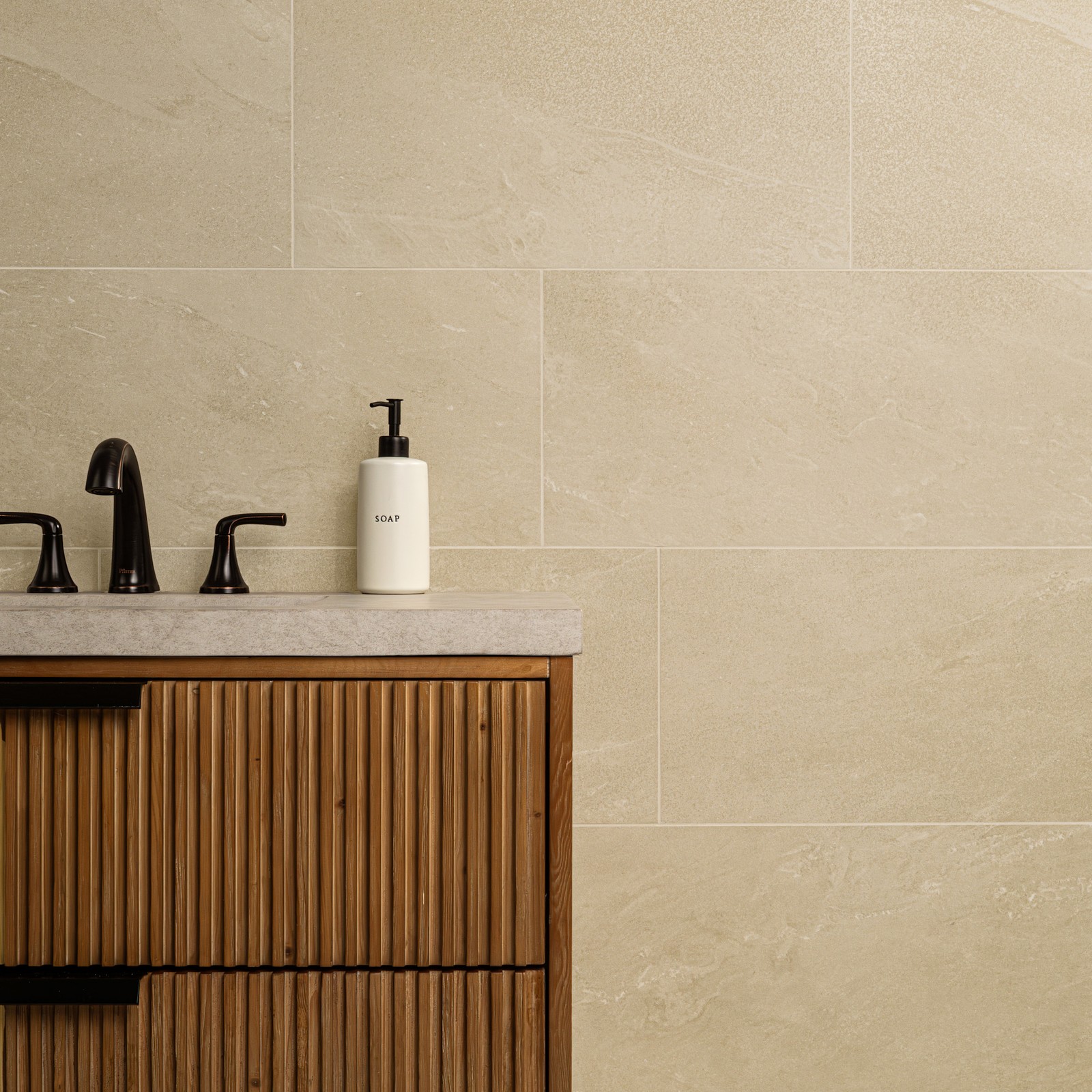 Ackland AKNPTNOR12X24-CA Norrin Cinder 12 in. x 24 in. Quartzite – Off White