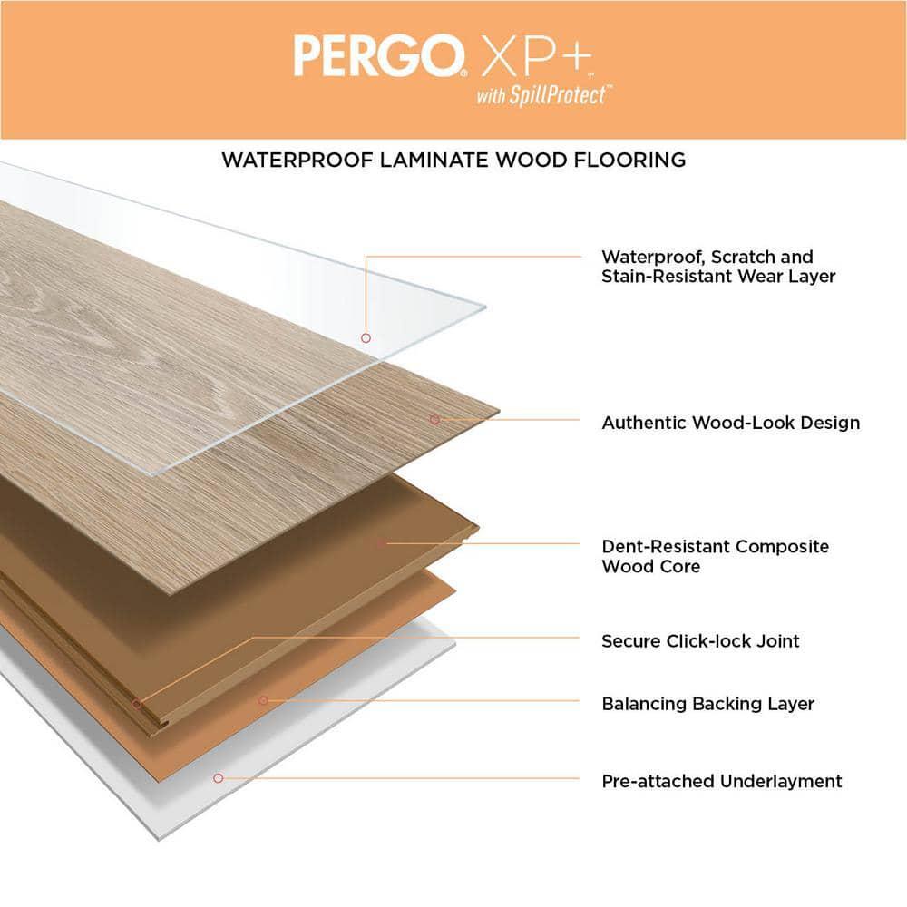 Pergo Laminate Wood Flooring Scratch Resistant Easy Install (24.5-Sq.-Ft/Case)