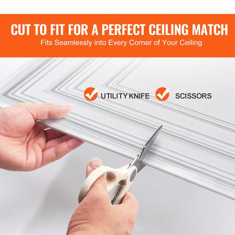Drop Ceiling Tiles Premium PVC Sheet, White 2 Ft. X 2 Ft. Standard Ceiling Tile
