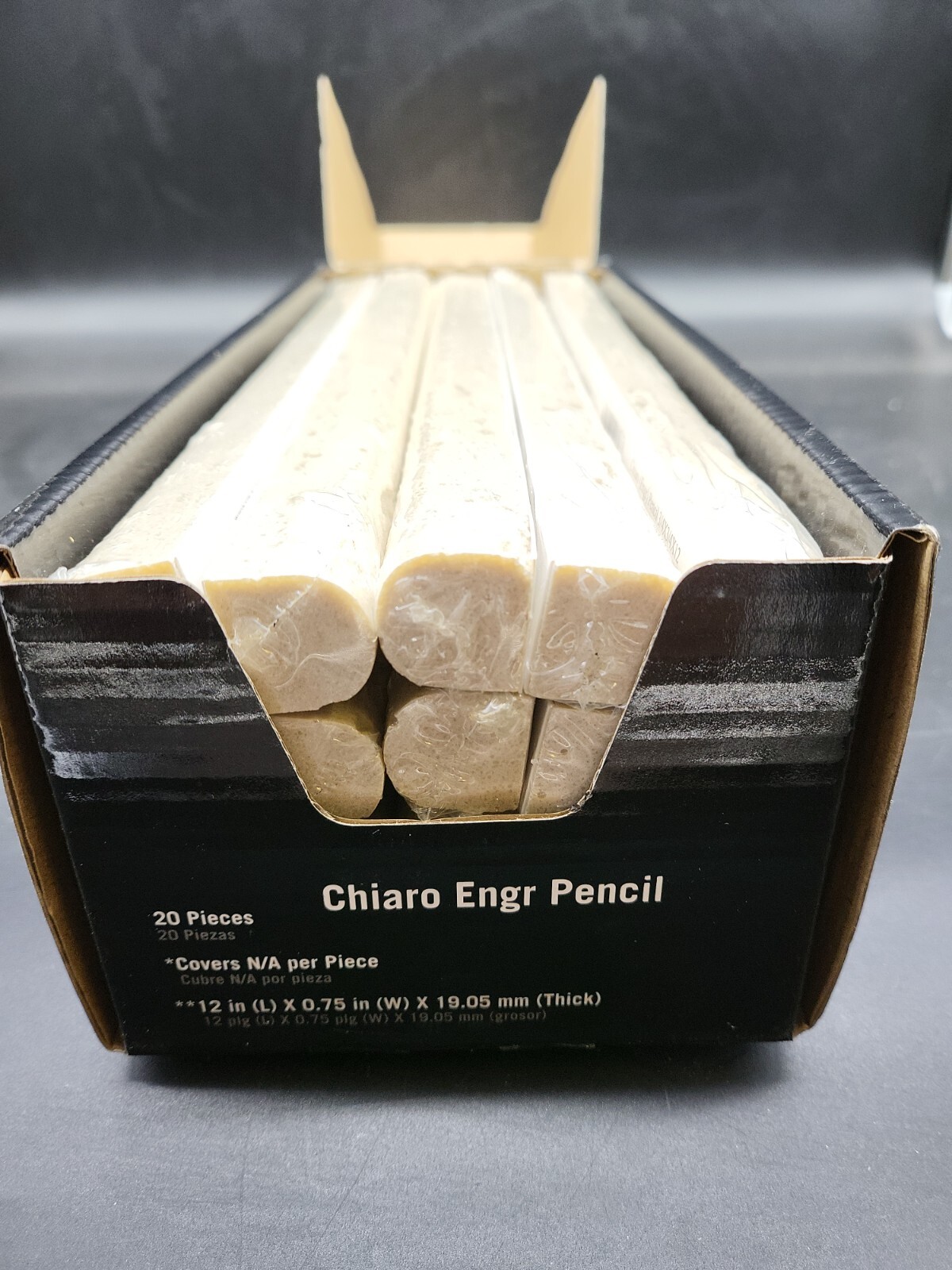 Chairo Pencil Molding 0.75 in. x 12 in. Honed Engineered Stone Marble Wall Tile
