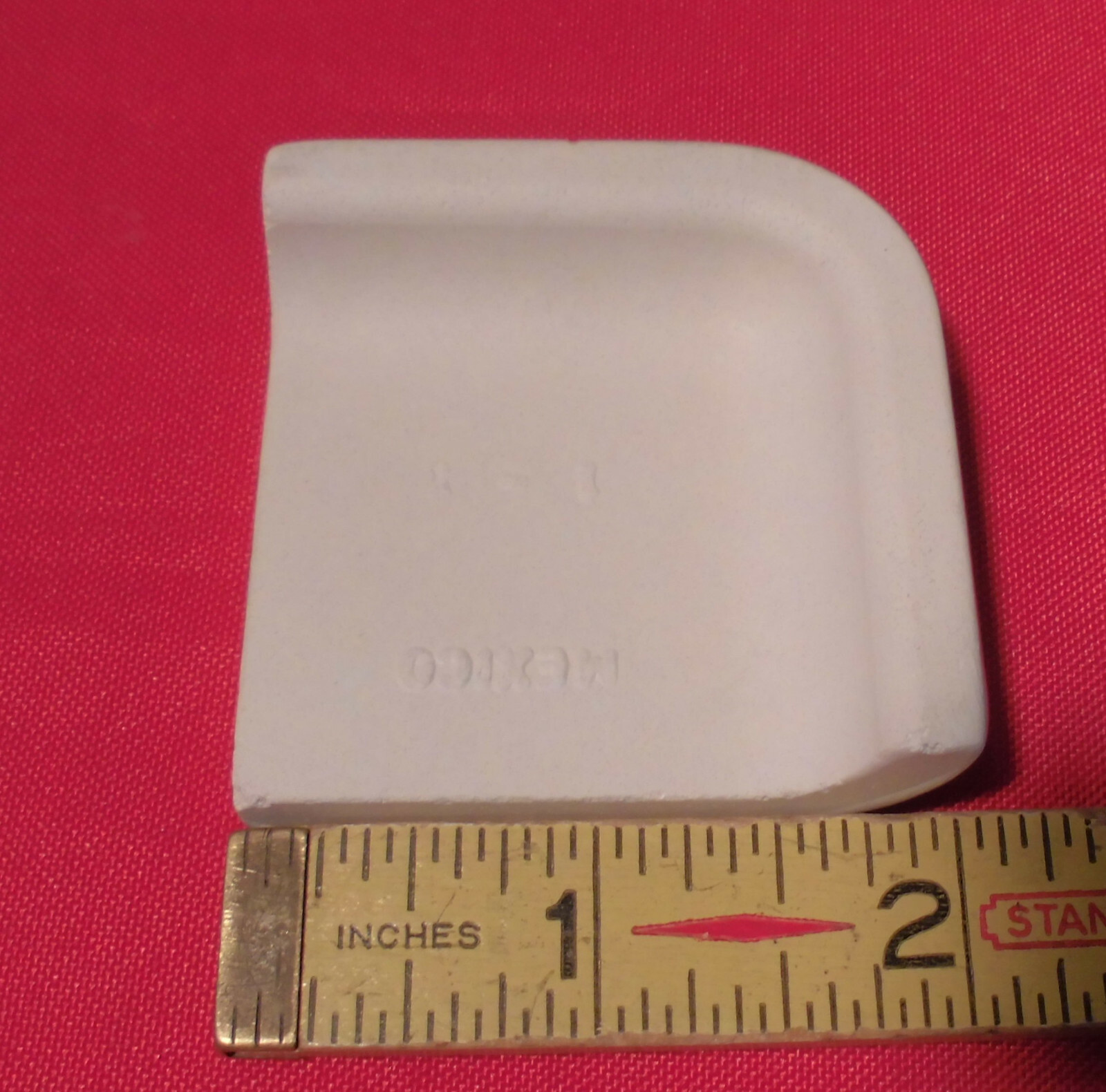 1 pc. *Gloss Almond* Ceramic Bullnose Outside Corner Tile 2″ X 2″ Daltile & A.O.