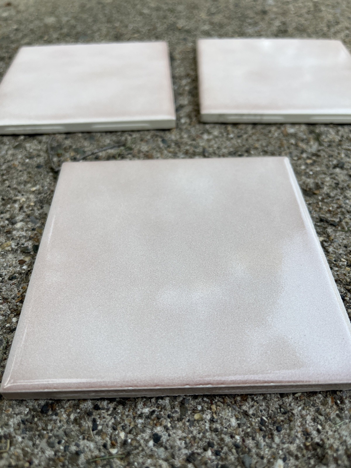 Shell Pink Sage Tile 4 3/8 Florida Tile Mid Century Modern 4×4 Light Pink FT