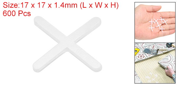 600Set 1/12″ 2 mm Tile Spacers Cross Plastic Spacers White