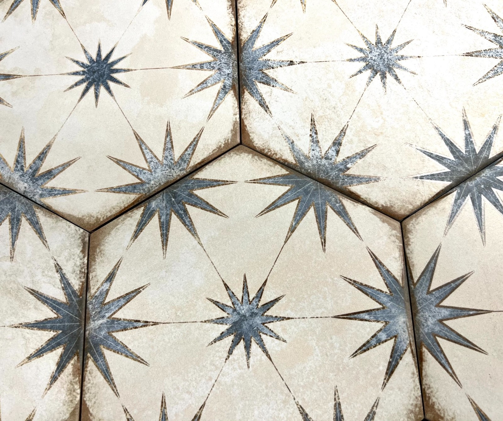 8X9 Lilya Hexagon European Hexagon Wall Floor Tile Indoor Outdoor (1 piece)