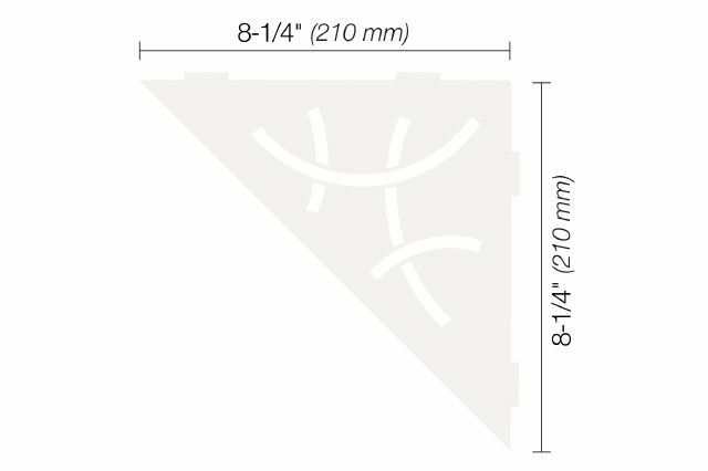 Schluter SHELF-E – Triangular Curve Design – Matte White – SES1D6MBW