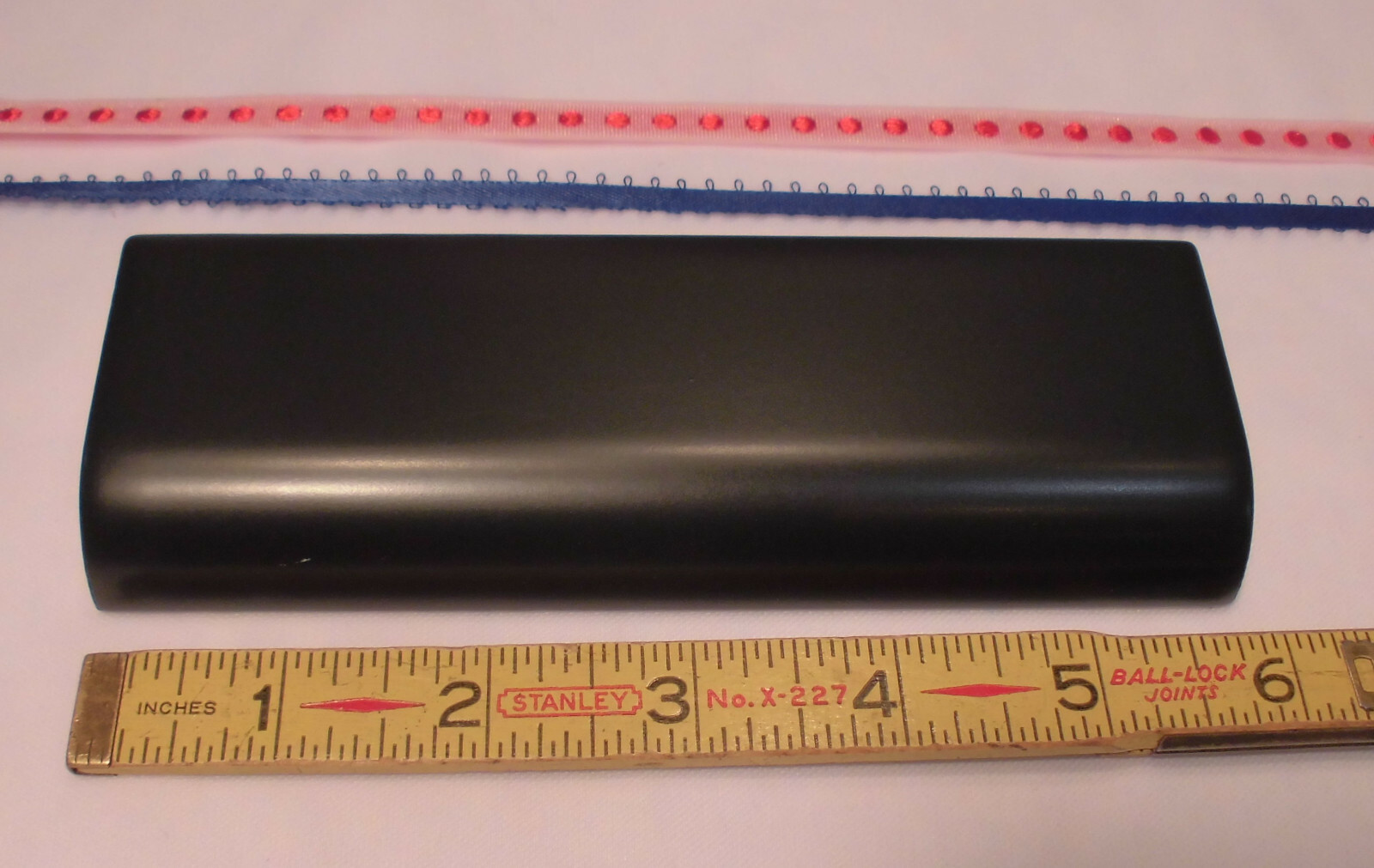 1 pc. *Matte Black* Ceramic Radius Bullnose Tile by American Olean Co. 2″ X 6″