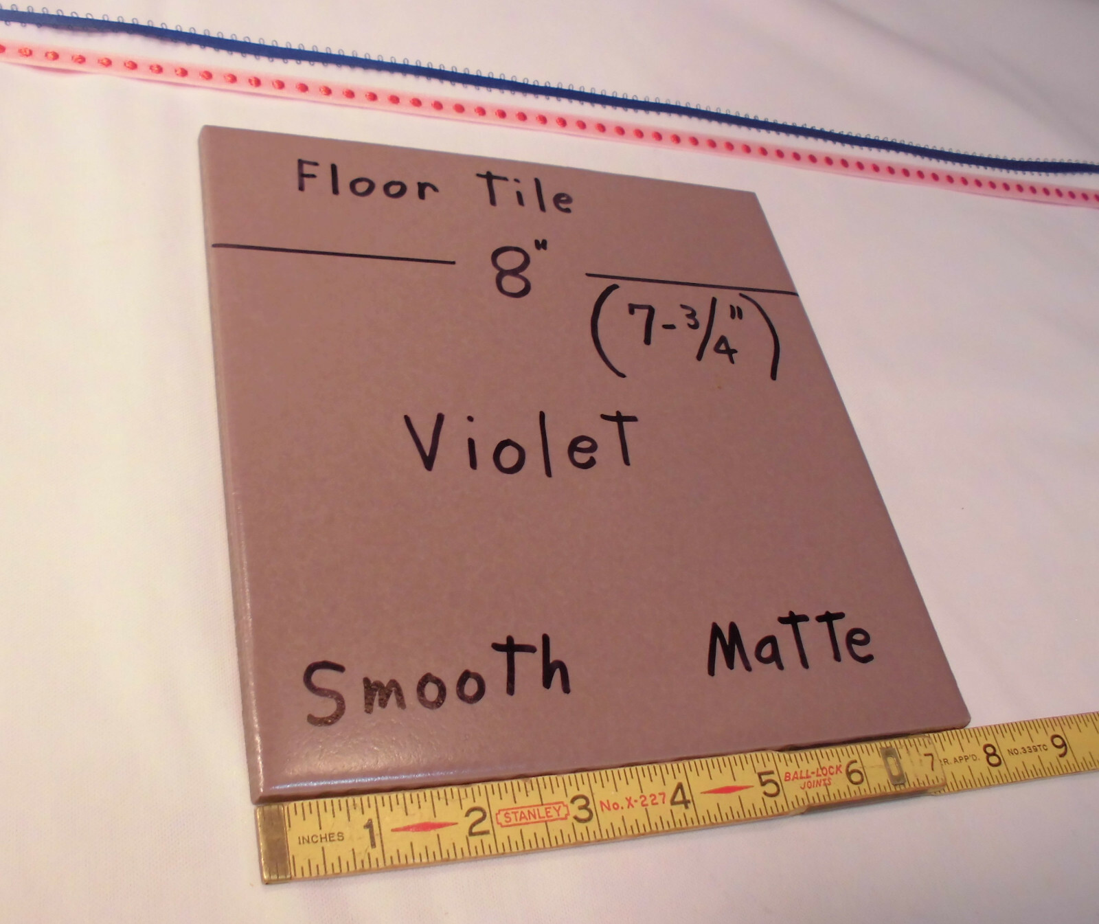 1 pc. “Violet-Pale Purple” Ceramic / Porcelain Floor Tile 8″ X 8″ Smooth Matte