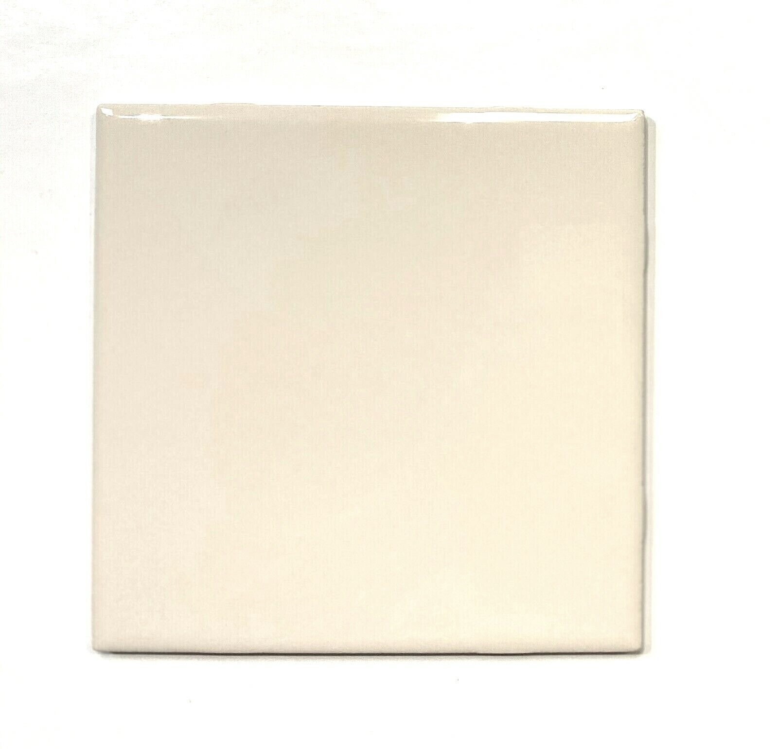 6×6 Polished Almond Ceramic Backsplash Wall Tile Bath Kitchen (1 PIECE)