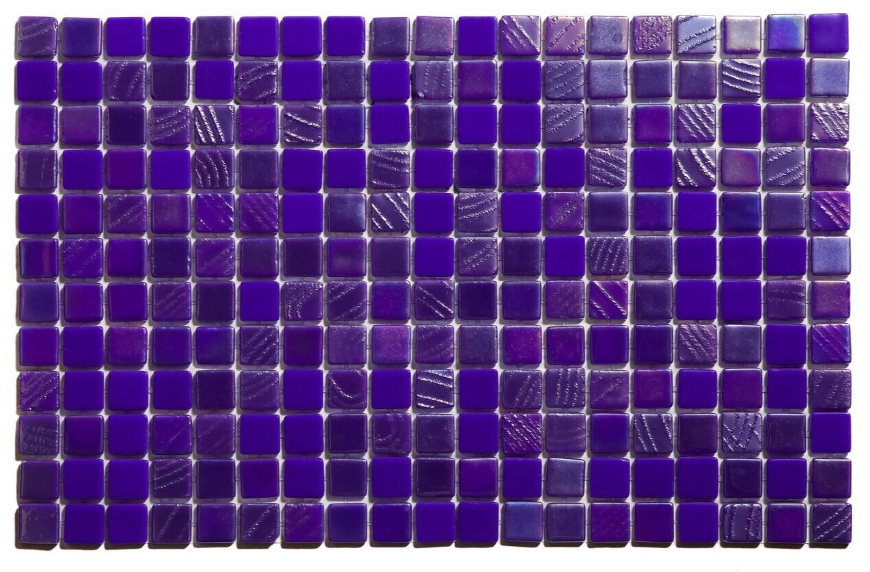 Pressed Glass Mosaic on Net for Pool 32.5×51.5 -Alves Blend Cobalt Pool