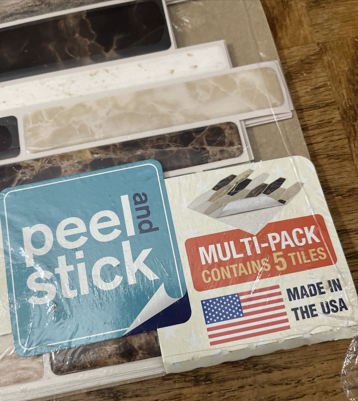 Peel And Stick Multi Pack Of 5 Tiles-Brand New-SHIPS N 24 HOURS