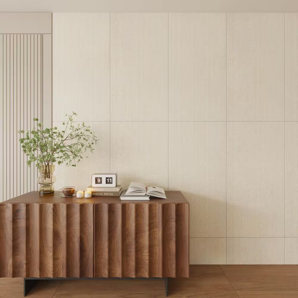 American Urban 24 In. X 48 In. Concrete Look Chiseled Porcelain Floor and Wall T