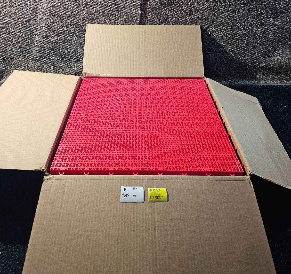 (QTY 48) GarageFlow 12″ x 12″ Garage Floor Tiles, Interlocking Garage Flooring