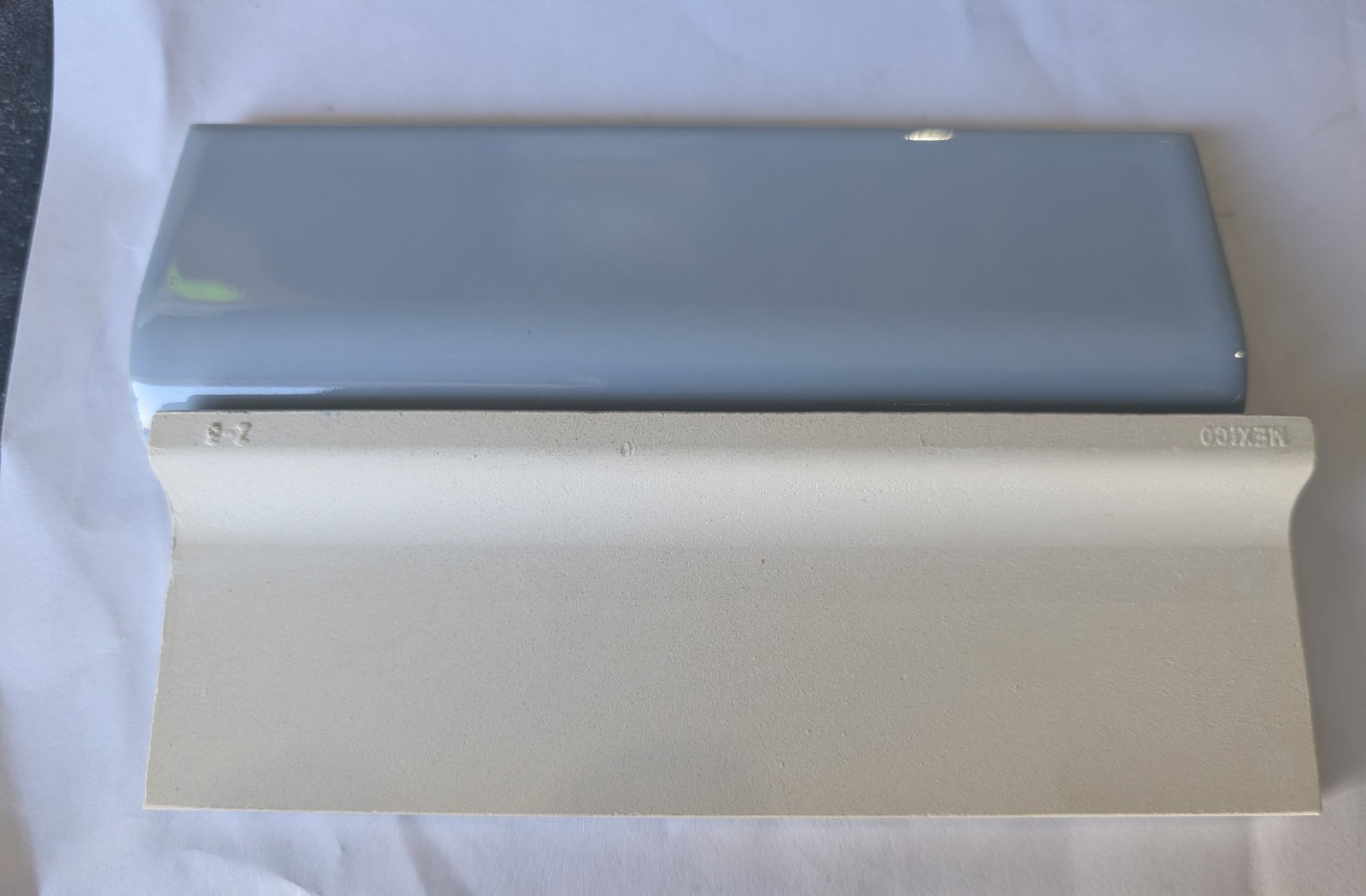 2 pc. Ceramic Bullnose Tile 2” X 6” Light Bright Wedgewood American Olean