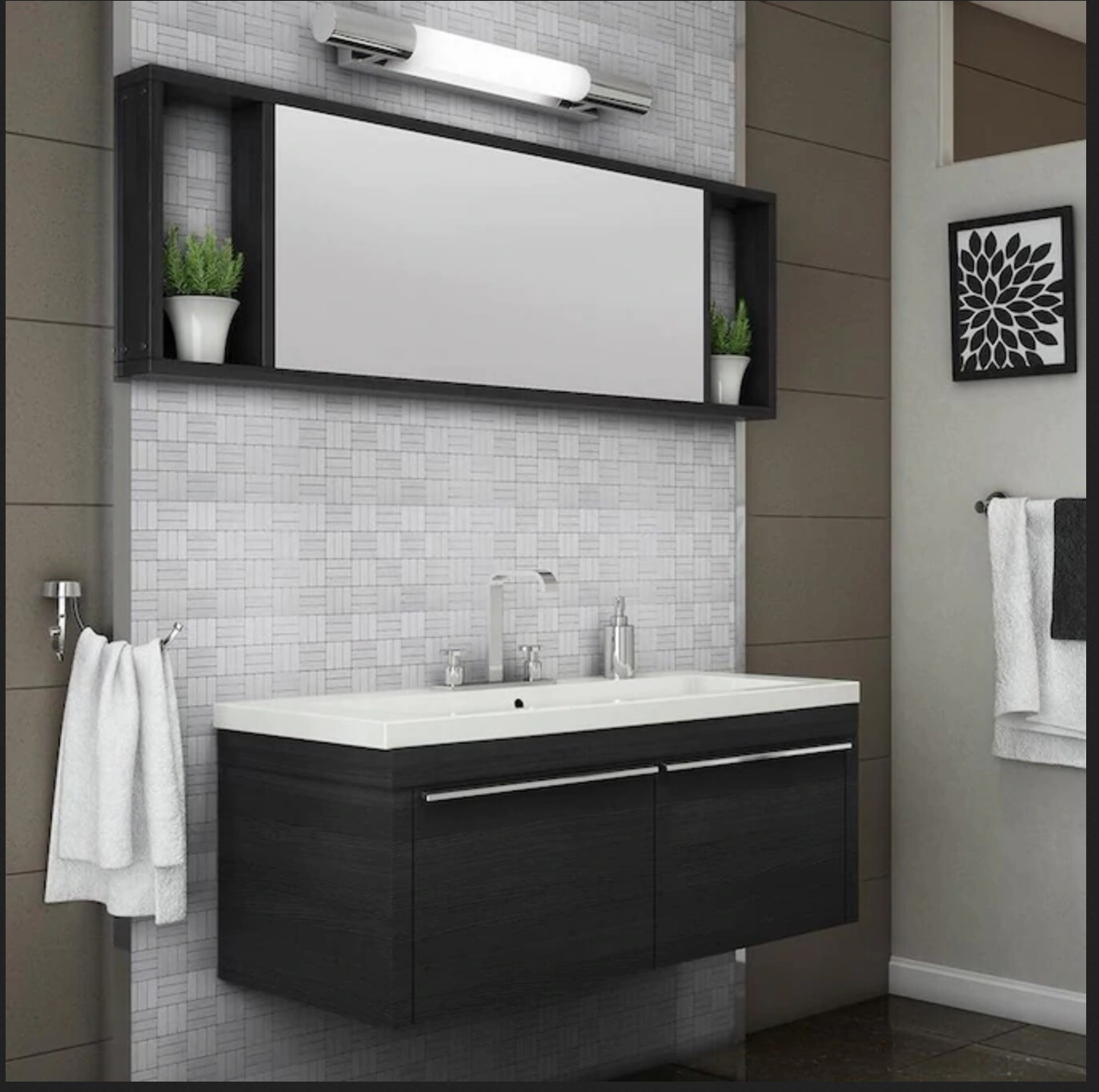 LOT 6 NEW Peel & Stick Modern Stainless Lines 12-in x 12-in Metallic Metal Tiles