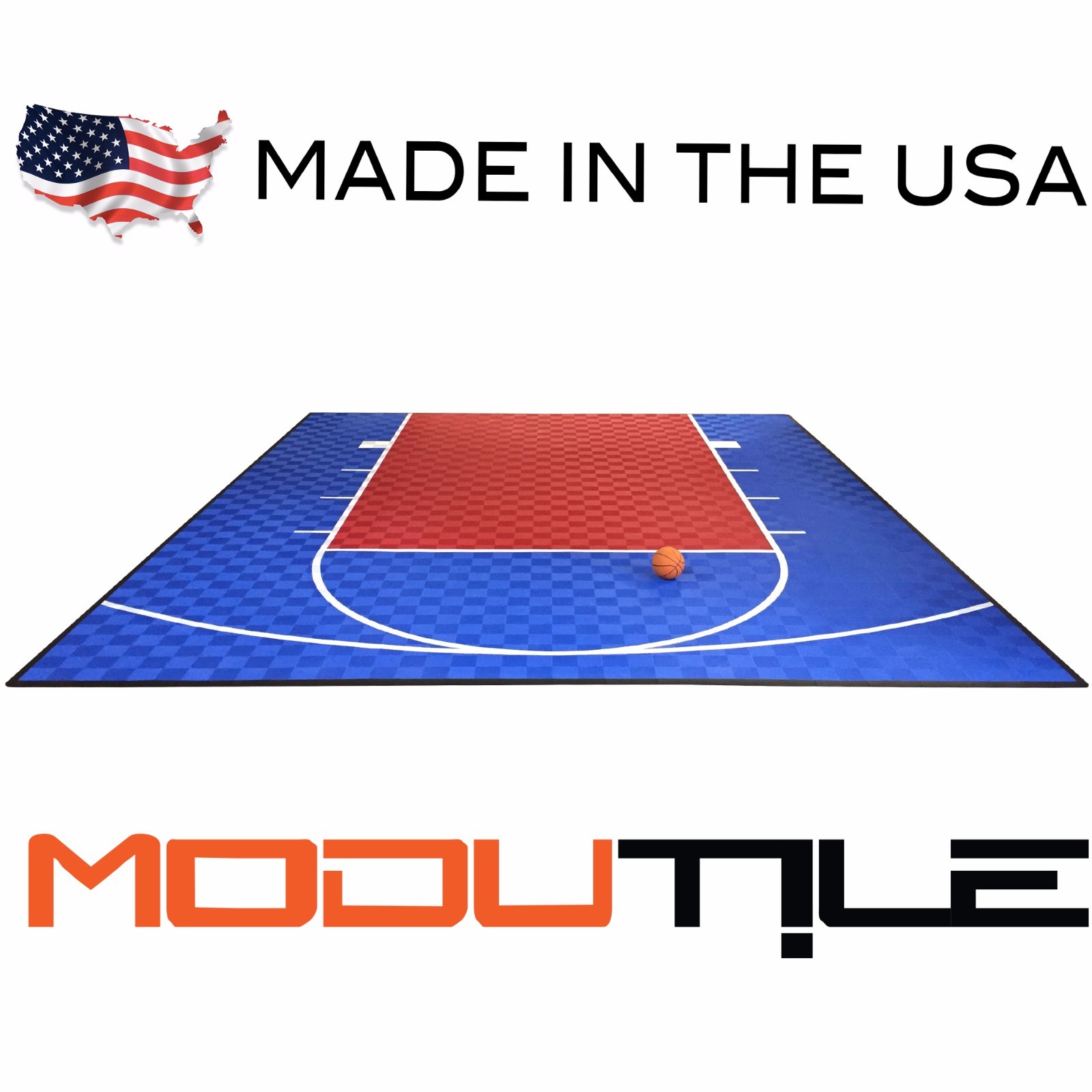 ModuTile 20 ft. x 24 ft. Half Court Basketball Kit – Lines and Edges Included