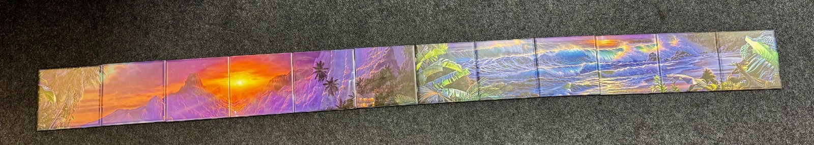 Ceramic Backsplash 6FT TROPICAL OCEAN SUNSET – 6 INCH TILES