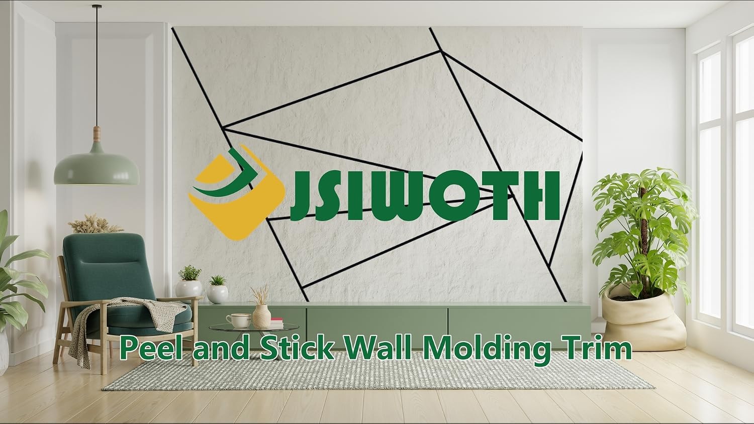 0.25in × 20Ft Peel and Stick Wall Molding Trim – Flexible Self Adhesive Molding