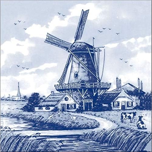 Ceramic Tile Portuguese Azulejos Vintage Blue Delft Dutch Reproductions Tiles