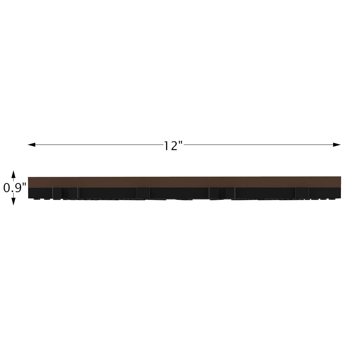 Interlocking Wood Plastic Composite Deck Tiles – 6-Pack for Outdoor Spaces
