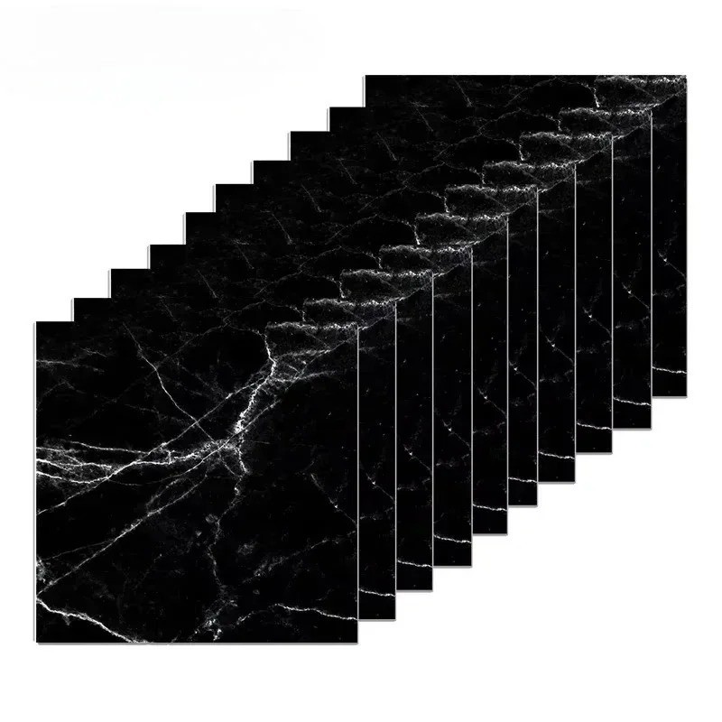 40Pcs Peel and Stick Marble Floor Wall Panels PVC Tiles Sticker Imitation Marble