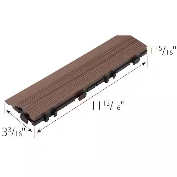 Design House Straight Edge Trim 3 in. x 12 in. Wood-Plastic Composite