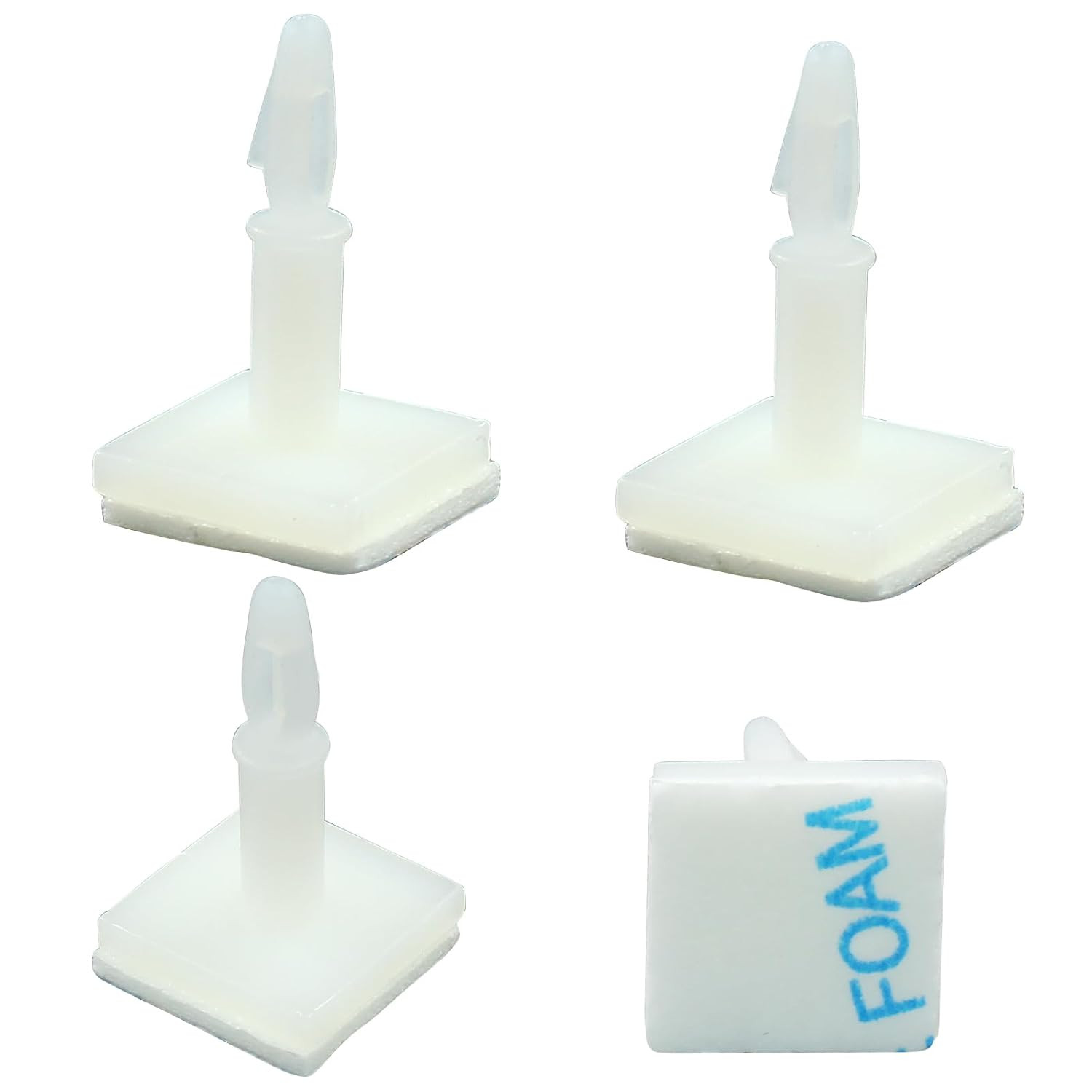 25 Pcs White Sticky PCB Spacers,Nylon Plastic Adhesive Standoffs 12.4mm/0.49″ Su