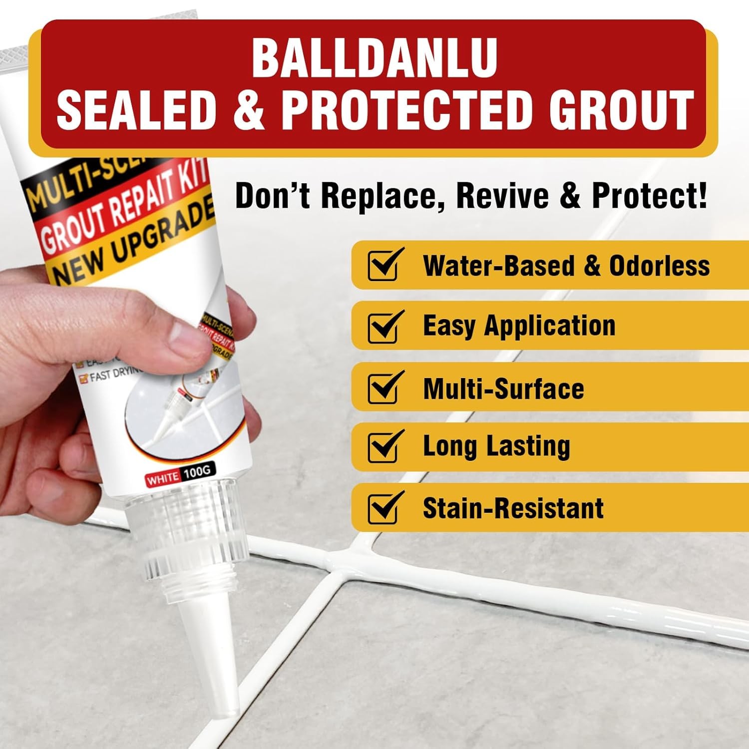 Tile Grout Repair Kit White Grout Sealer Bathroom Shower Tile Grout Sealer