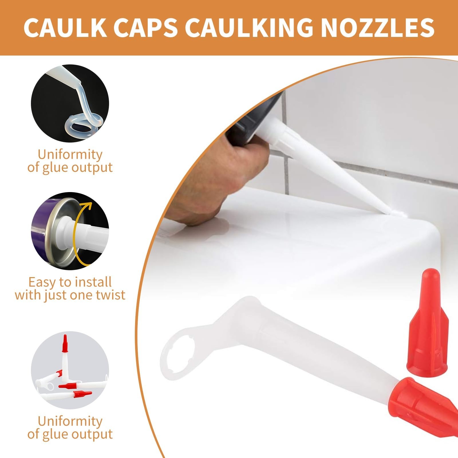 23-Piece Caulking Tool Kit – 3-in-1 Silicone Caulk Remover, | Grout Scrape