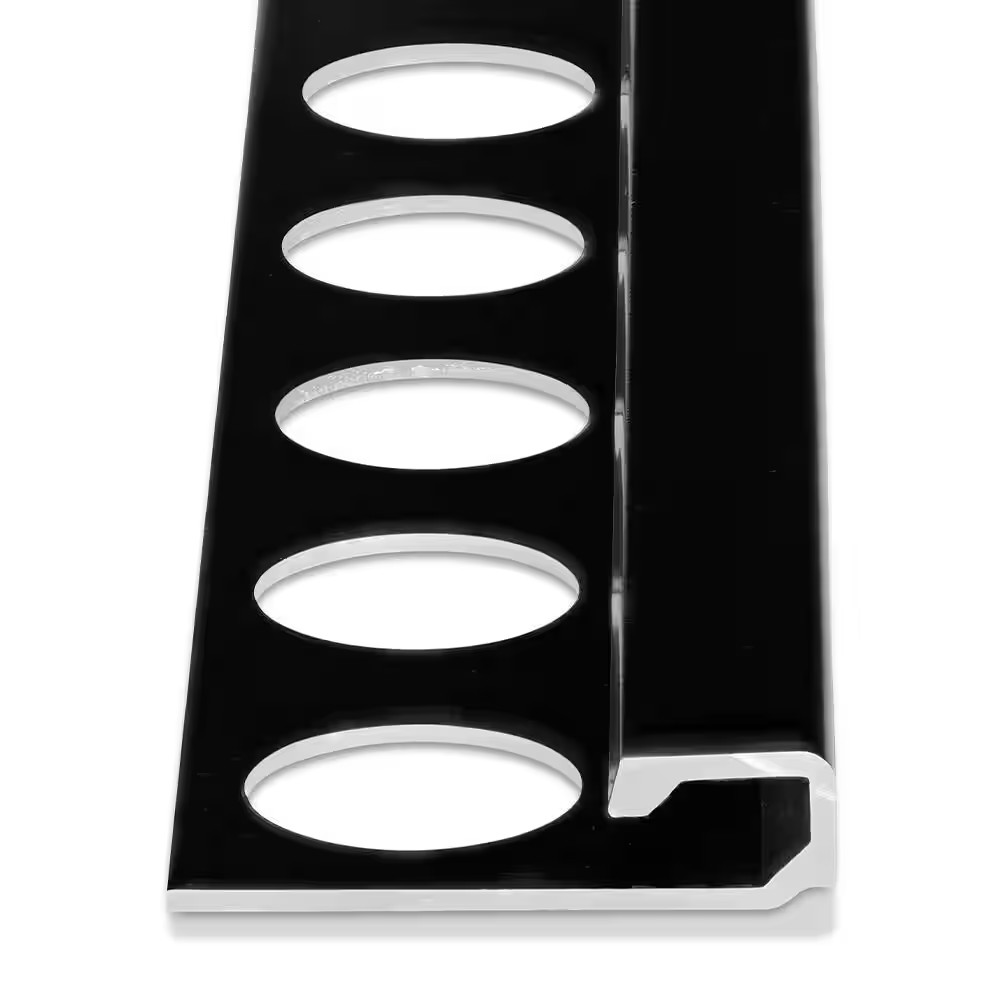 Black 5/16 In. X 98-1/2 In. Aluminum Square Tile Edging Trim