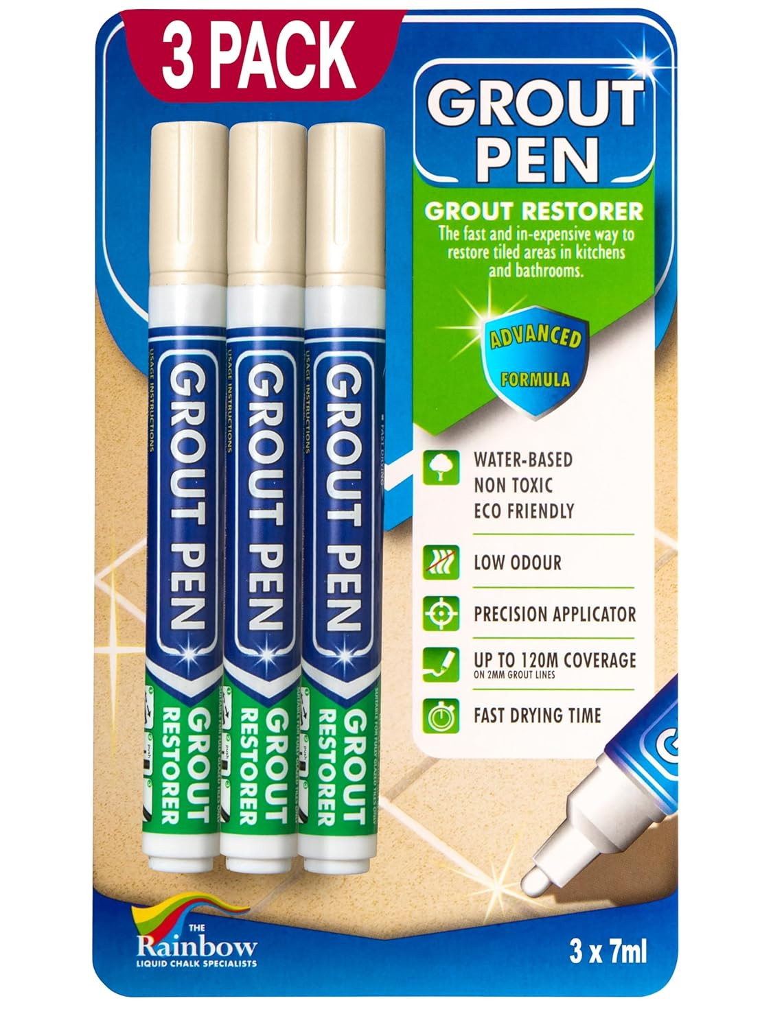 Grout Pen Cream Tile Paint Marker: Waterproof Grout Paint, Tile Grout Colorant