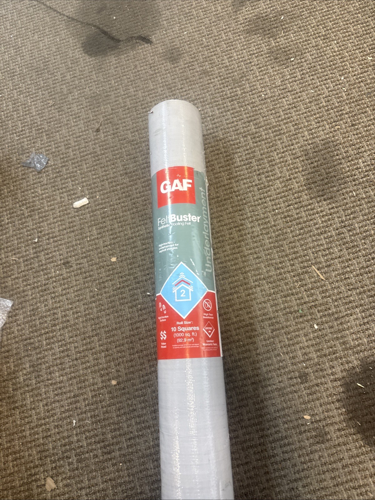 GAF 0973 FeltBuster 48-in x 250-ft 1000-square ft. Synthetic Roof Underlayment