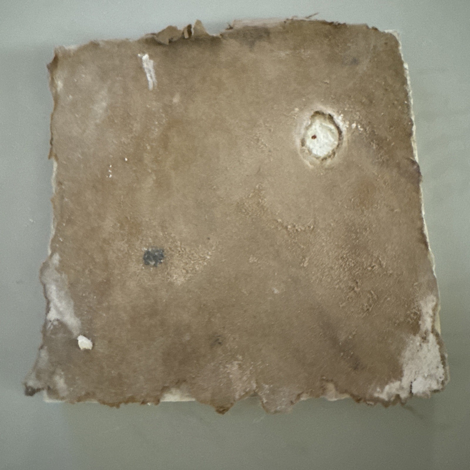 Lot Of 5 wall tile made in the USA Gloss White Brown / Gold Speckled – Vintage