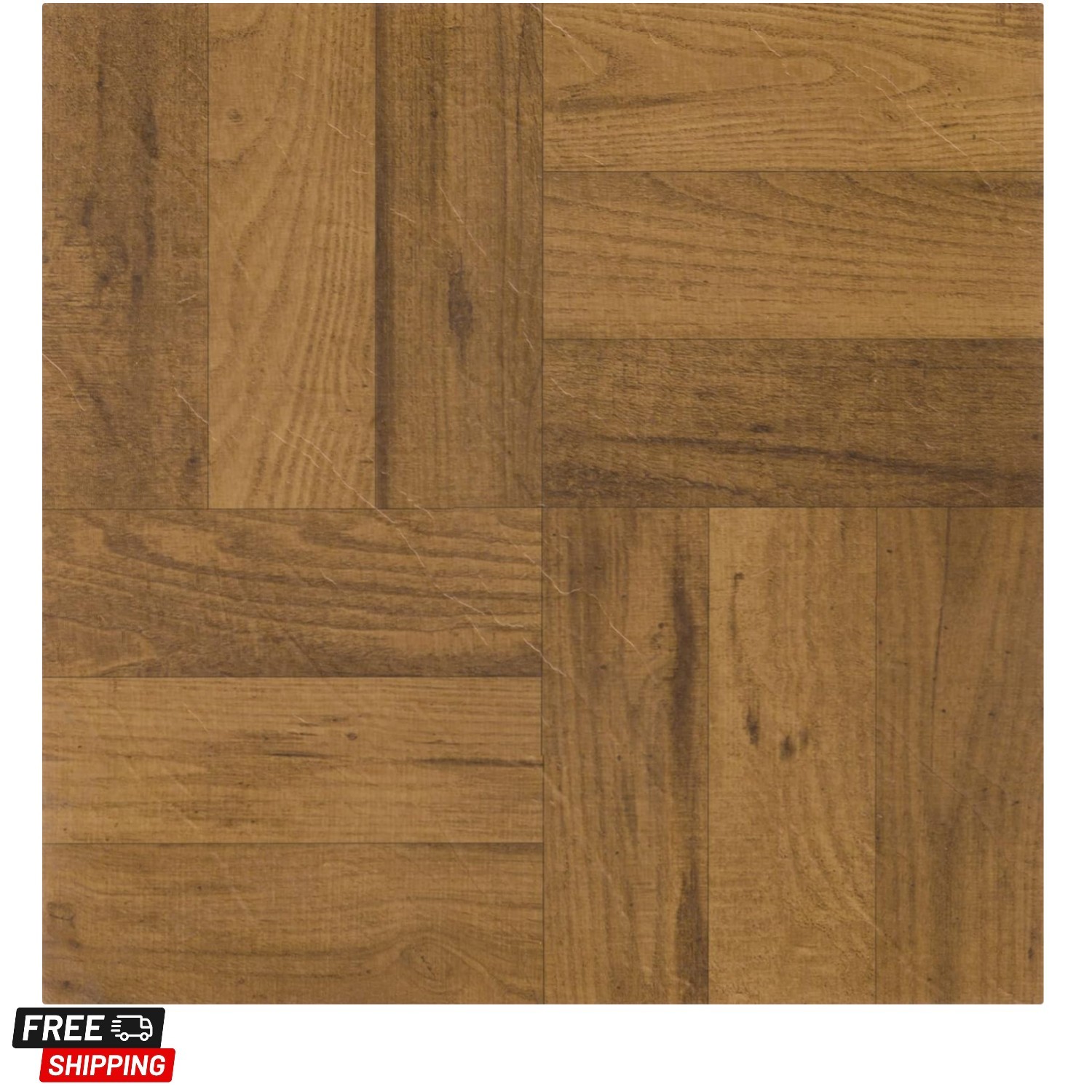Nexus Self Adhesive 12-Inch Vinyl Floor Tiles, 20 Tiles – 12″ x 12″, 3 Finger…