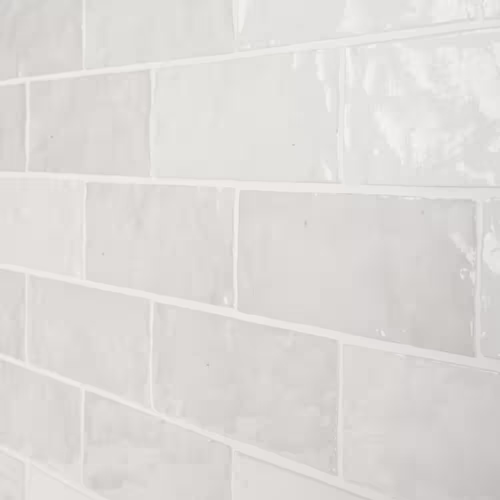Kingston White 3 In. X 8 In. Glazed Ceramic Wall Tile (5.38 Sq. Ft./Case)