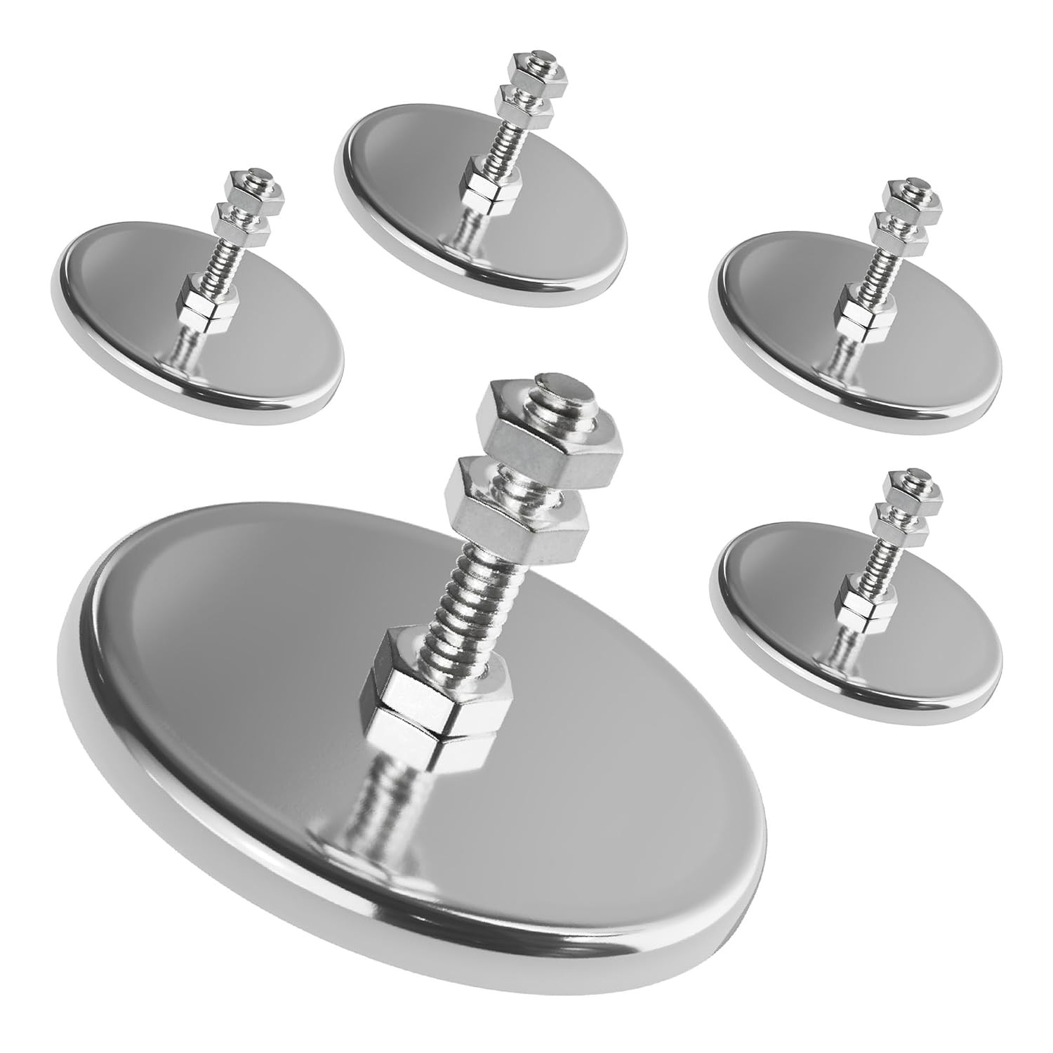 Master Magnetics Ceramic Round Base Magnet with Bolt and Nuts Pack – Heavy-Duty
