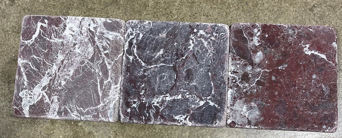 Purple Rosso Levanto Natural Stone Tile Kitchen Remodel Hall 6×6 (1 Tile) T-98B
