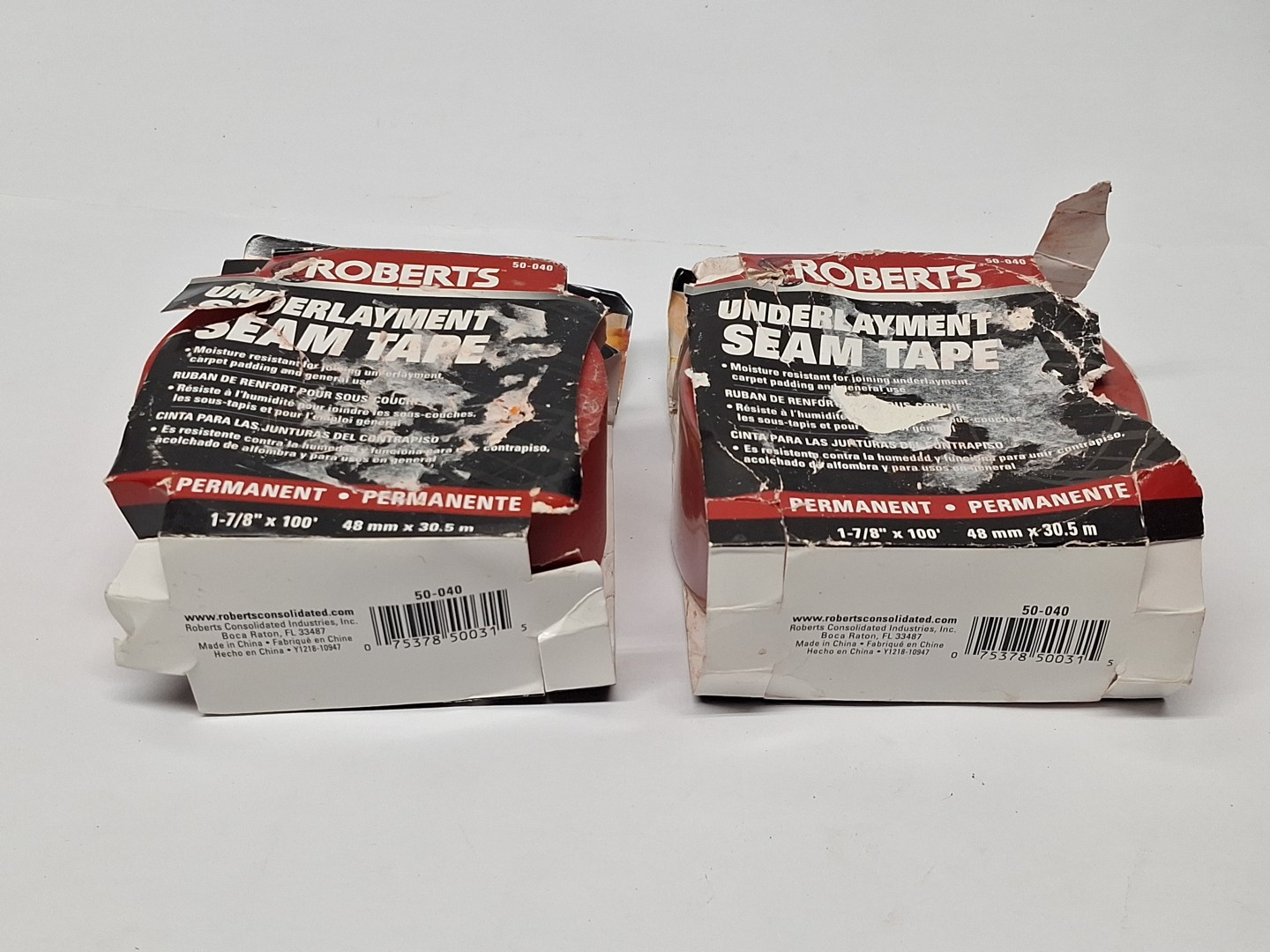 2 rolls, ROBERTS Seam Guard 1-7/8″ x 100′, 48mm x 30.5m Underlayment Tape, NOS