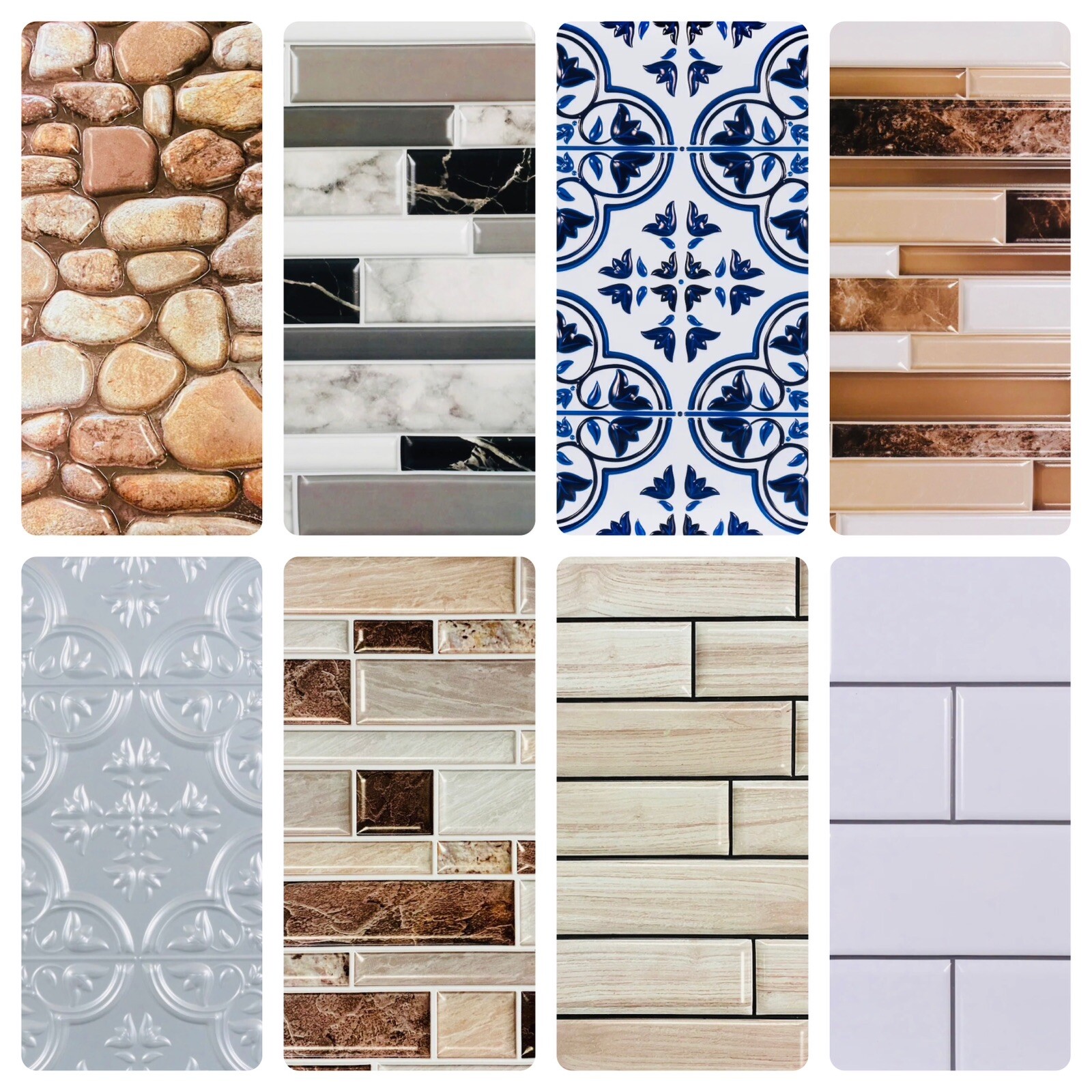Lightweight Peel Stick Panels Various Wall Tile Designs To Choose From