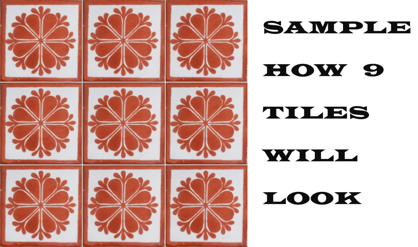 #C097) Mexican Tile sample 4×4 inch, we combine shipping GET WHAT YOU NEED !!