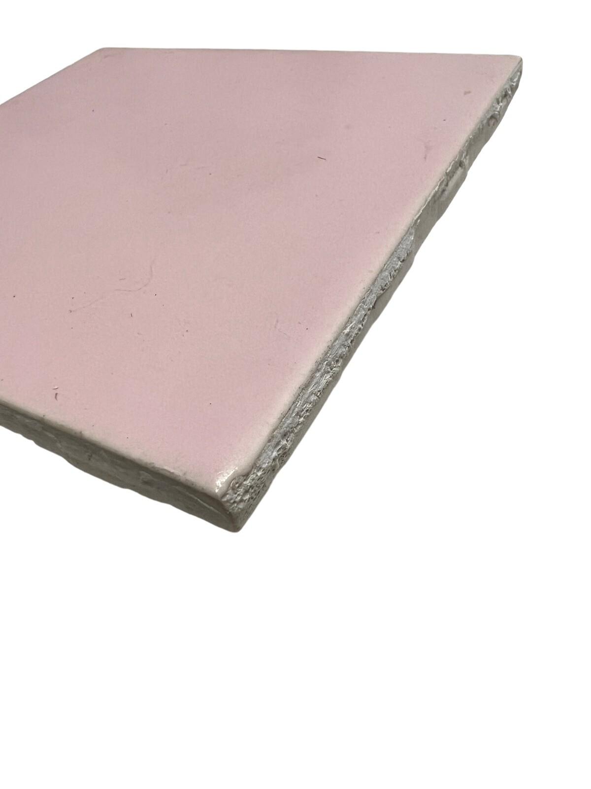 10 Vtg Pink Porcelain Ceramic Tile 4 1/4″ Sunset Exacto Spacer Tile USA Flaws -J