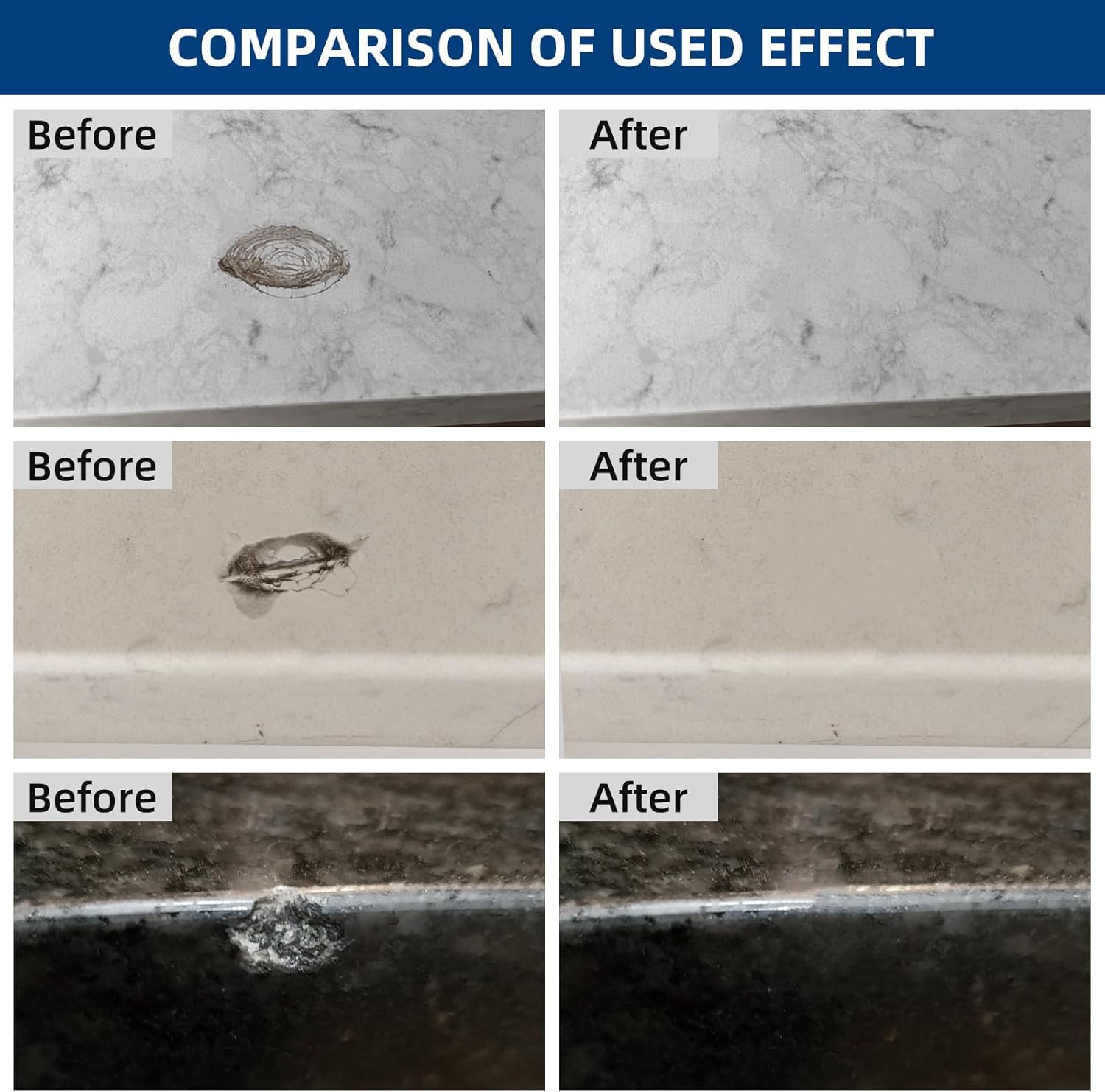 Tile and Granite Repair Kit, Marble Porcelain Stone and Quartz Countertops Repai
