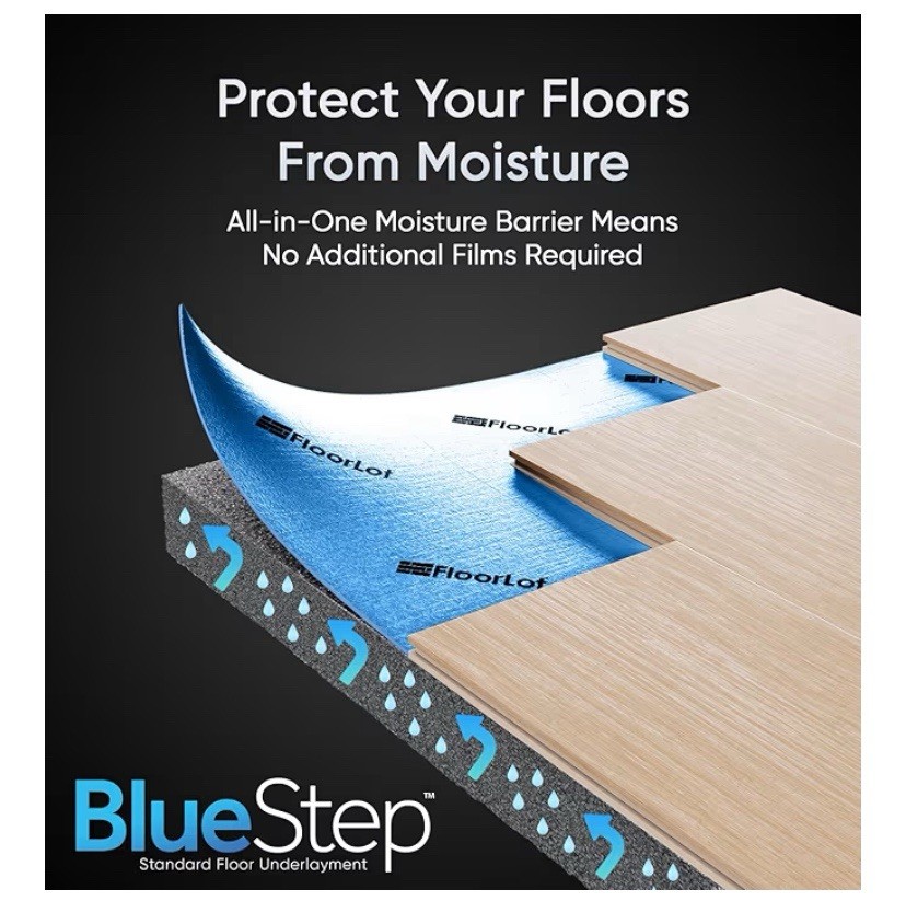 Floorlot BlueStep Underlayment With Moisture Barrier (200 Sq Ft)