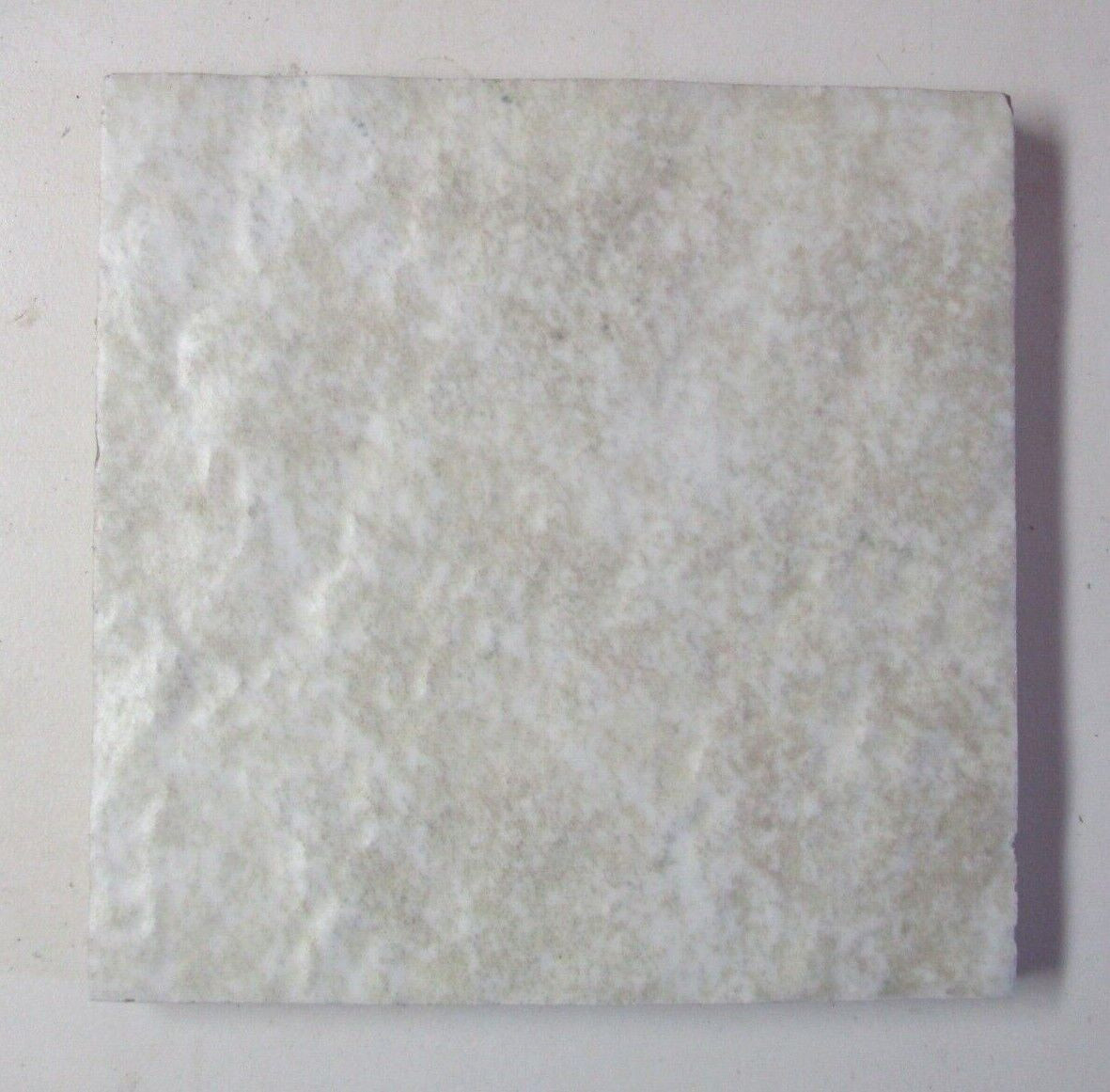 1 Floor Tile Made in UE 10cm 3-15/16″ Sq Dimpled Satin Beige Imitation Limestone