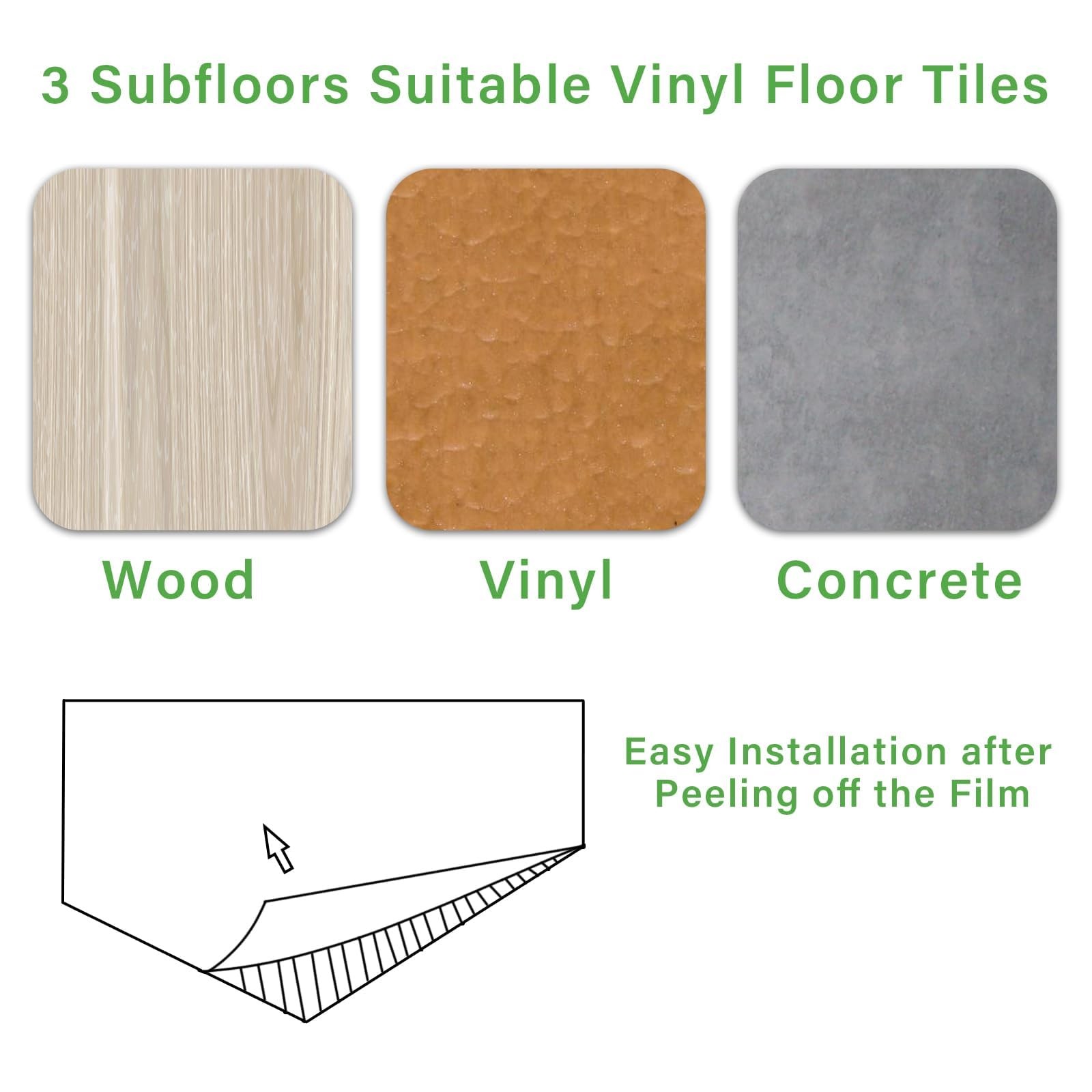 54 Sq. Ft Floor Tiles Peel and Stick Vinyl Floor 36 x 6 inch Luxury Self Adhe…