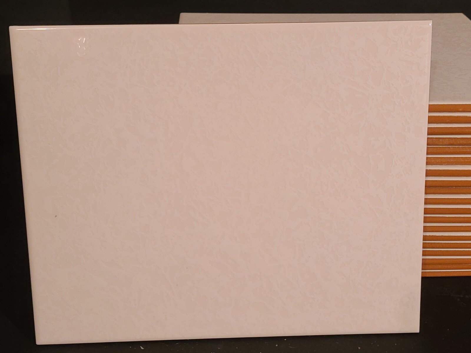 Vintage – 20 CT Ceramic Wall Tile – American Olean Mottled Light Pink 8″ x 10″